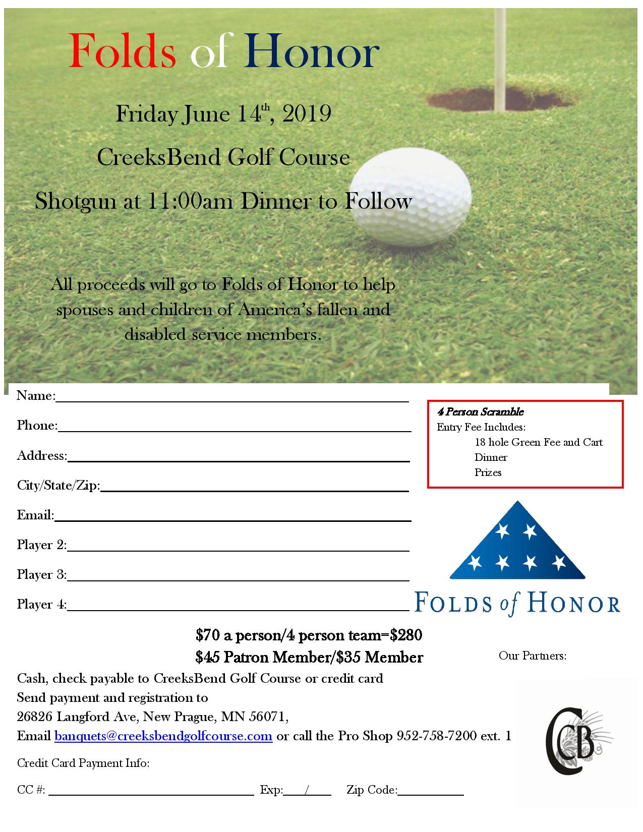 Folds of Honor CreeksBend Golf Course Folds of Honor CreeksBend Golf Course